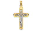FJC Finejewelers 14k Crucifix On Lattice Cross with Scroll Tips Charm