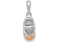 FJC Finejewelers 14k Two-tone Gold White with Rose Gold Baby Shoe Charm