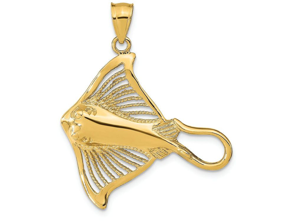 FJC Finejewelers 14k Yellow Gold Stingray Beaded Accent Charm