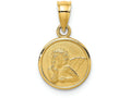 FJC Finejewelers 14k Yellow Gold 10mm Angel Coin Charmengraved
