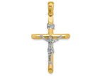 FJC Finejewelers 14k Yellow Gold Crucifixtwo-color Charm