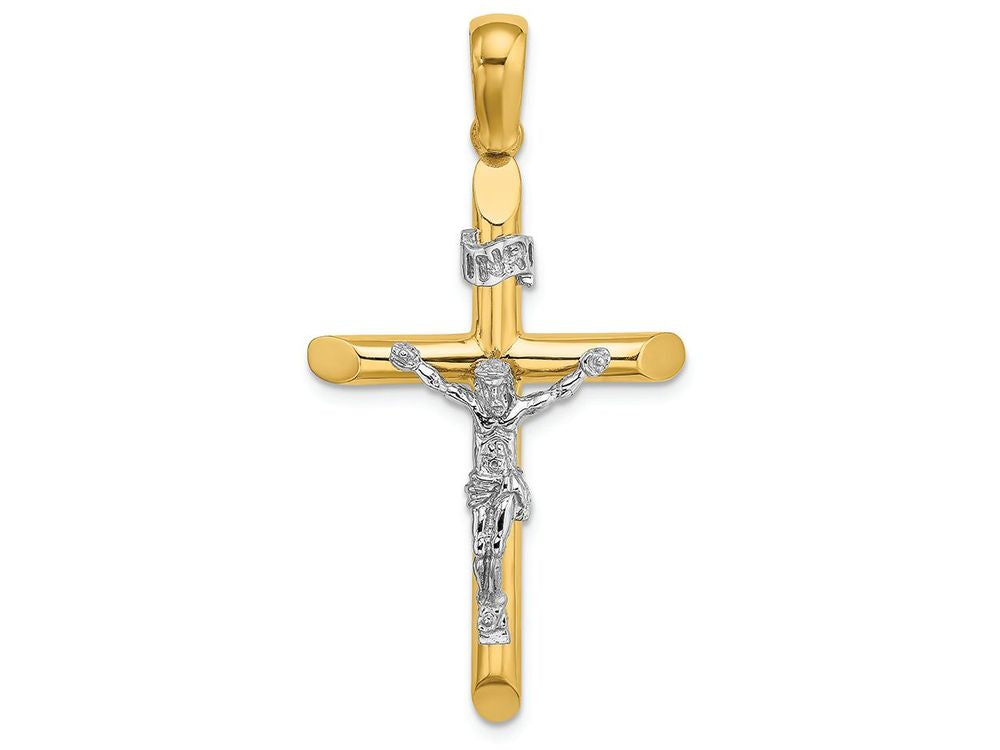 FJC Finejewelers 14k Yellow Gold Crucifixtwo-color Charm