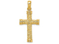 FJC Finejewelers 14k Yellow Gold Scroll Double Endcaps Cross Charm