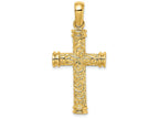 FJC Finejewelers 14k Yellow Gold Scroll Double Endcaps Cross Charm