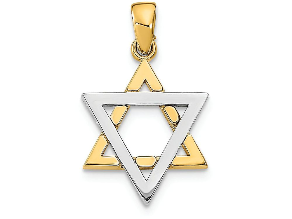 FJC Finejewelers 14k Two-tone Gold 3d Jewish Star Of David Charm