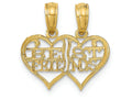 FJC Finejewelers 14k Yellow Gold Best Friends Breakapart Charm