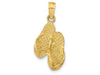 FJC Finejewelers 14k Yellow Gold St. George Island Reversible Flip Flops Charm