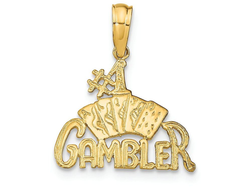 FJC Finejewelers 14k Yellow Gold Gambler with Cards Charm