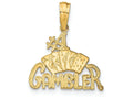 FJC Finejewelers 14k Yellow Gold Gambler with Cards Charm