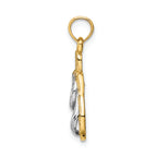 FJC Finejewelers 14k Yellow Gold with Rhodium Solid Polished Sandals Charm