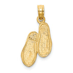 FJC Finejewelers 14k Yellow Gold with Rhodium Solid Polished Sandals Charm