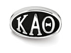 LogoArt Sterling Silver 12.25mm Kappa Alpha Theta Oval Letters Bead Charm