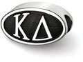 LogoArt Sterling Silver 12.25mm Kappa Delta Oval Letters Bead Charm
