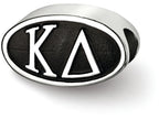 LogoArt Sterling Silver 12.25mm Kappa Delta Oval Letters Bead Charm