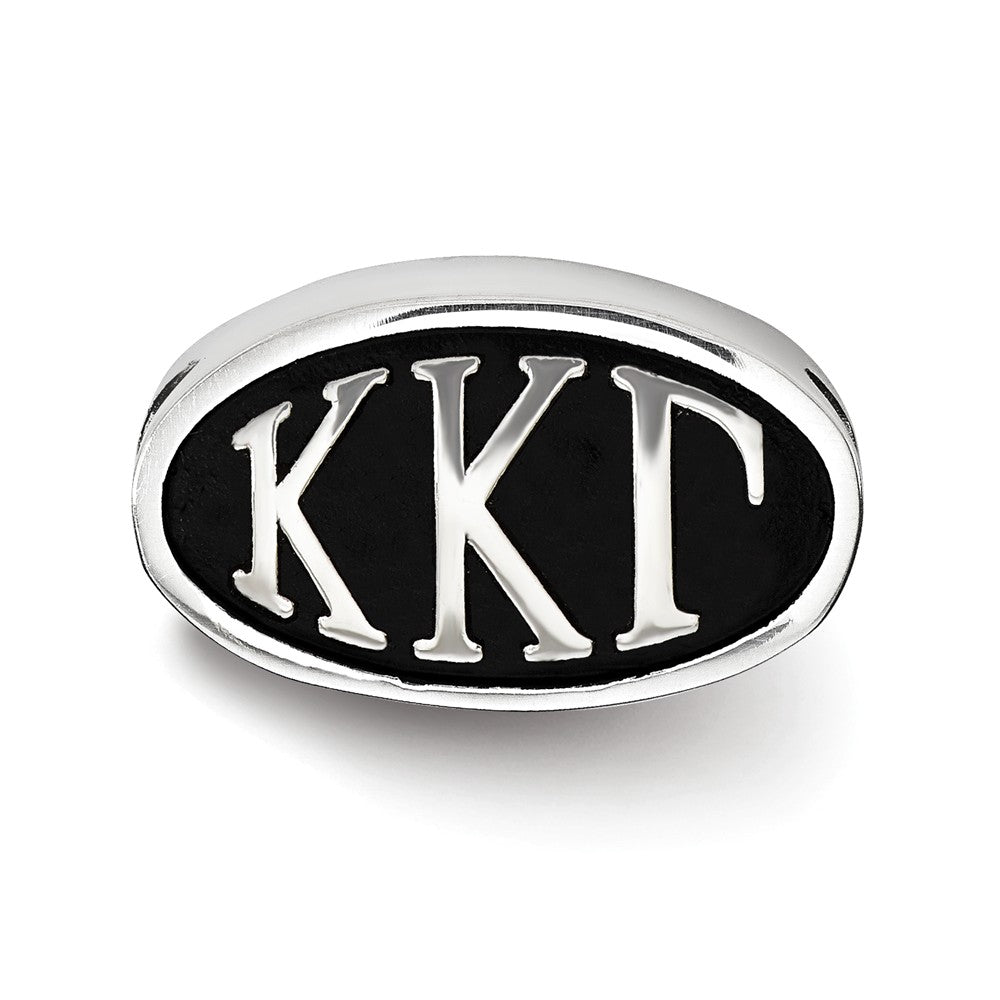 LogoArt 925 Sterling Silver Kappa Kappa Gamma Oval Letters Bead