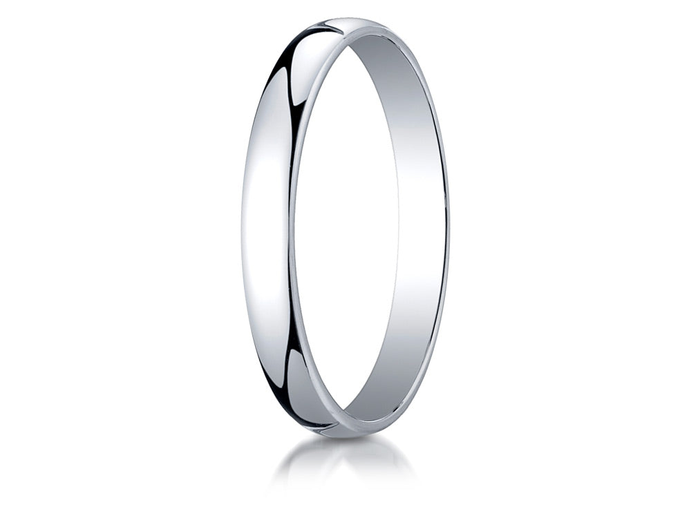 Benchmark® 14k White Gold 3.0mm Low Dome Light Ring