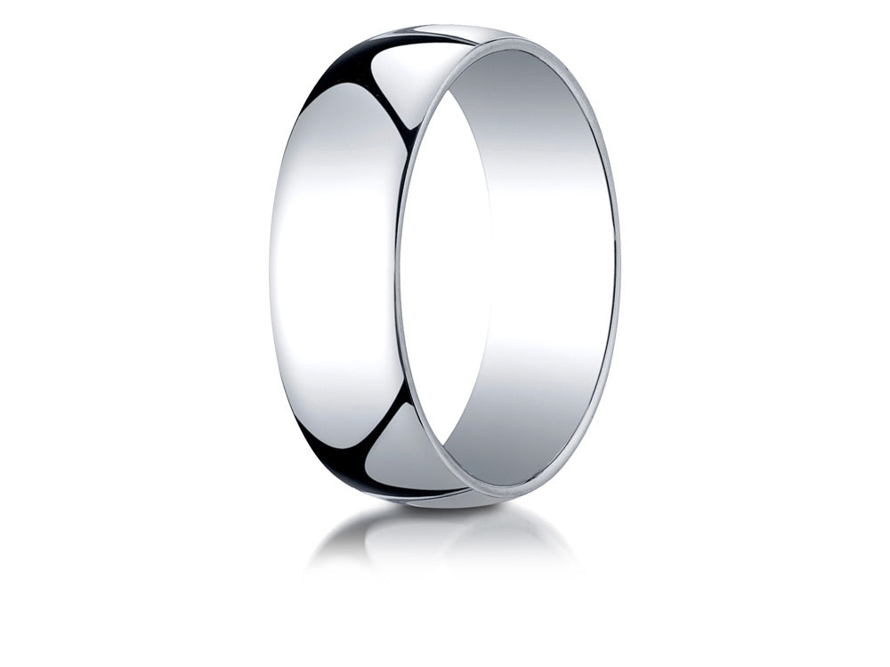 Benchmark® 14k White Gold 7.0mm Low Dome Light Ring