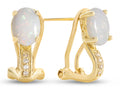 LALI Classics 14k Yellow Gold Opal Oval Earrings