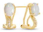 LALI Classics 14k Yellow Gold Opal Oval Earrings
