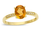 LALI Classics 14k Yellow Gold Citrine Oval Ring