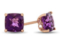 LALI Classics 14k Rose Gold Amethyst Cushion-Cut Earrings