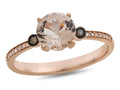 LALI Classics 14k Rose Gold Morganite Round Ring