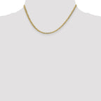 FJC Finejewelers 14 kt Yellow Gold 3.1mm Solid Polished Light Flat Cuban Chain