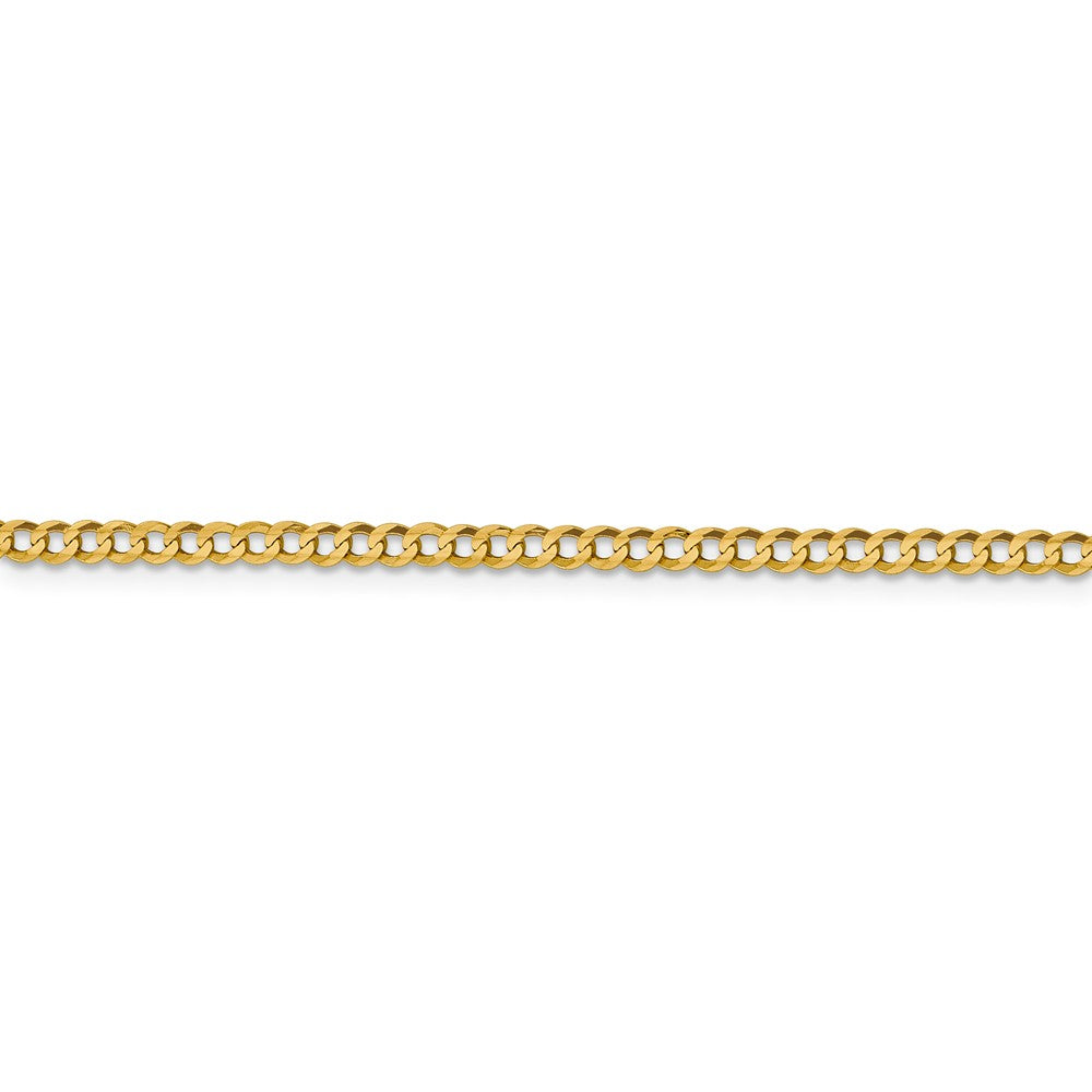 FJC Finejewelers 14 kt Yellow Gold 3.1mm Solid Polished Light Flat Cuban Chain