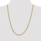 FJC Finejewelers 14 kt Yellow Gold 3.1mm Solid Polished Light Flat Cuban Chain