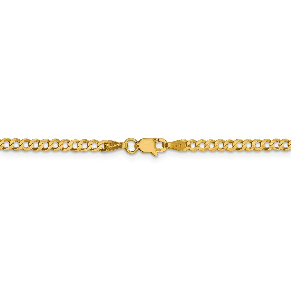 FJC Finejewelers 14 kt Yellow Gold 3.1mm Solid Polished Light Flat Cuban Chain