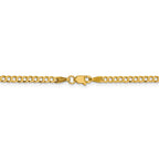 FJC Finejewelers 14 kt Yellow Gold 3.1mm Solid Polished Light Flat Cuban Chain