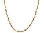FJC Finejewelers 14 kt Yellow Gold 3.1mm Solid Polished Light Flat Cuban Chain