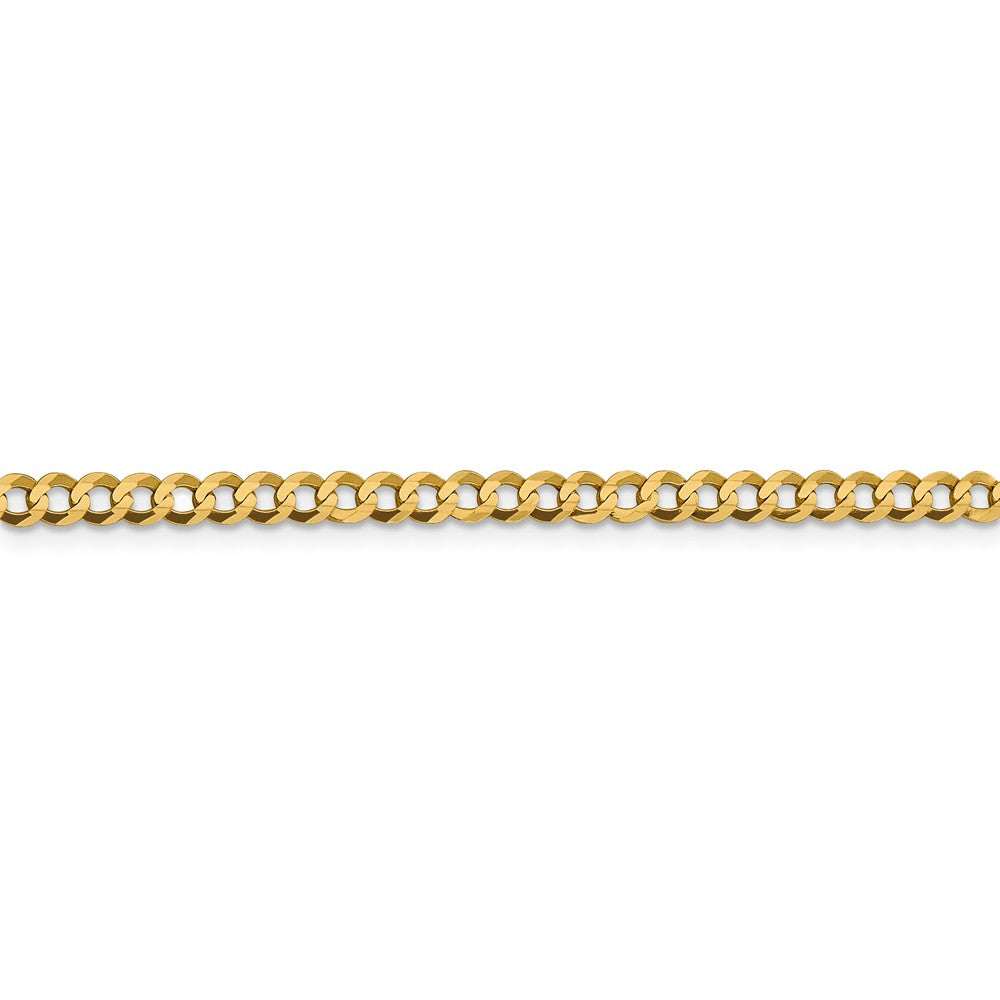 FJC Finejewelers 14 kt Yellow Gold 3.7mm Solid Polished Light Flat Cuban Chain