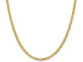 FJC Finejewelers 14 kt Yellow Gold 3.7mm Solid Polished Light Flat Cuban Chain