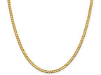 FJC Finejewelers 14 kt Yellow Gold 3.7mm Solid Polished Light Flat Cuban Chain