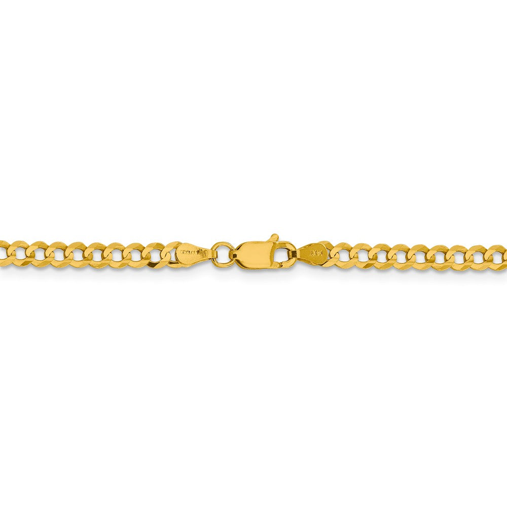 FJC Finejewelers 14 kt Yellow Gold 3.7mm Solid Polished Light Flat Cuban Chain