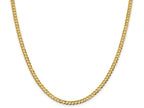 FJC Finejewelers 14 kt Yellow Gold 3.7mm Solid Polished Light Flat Cuban Chain