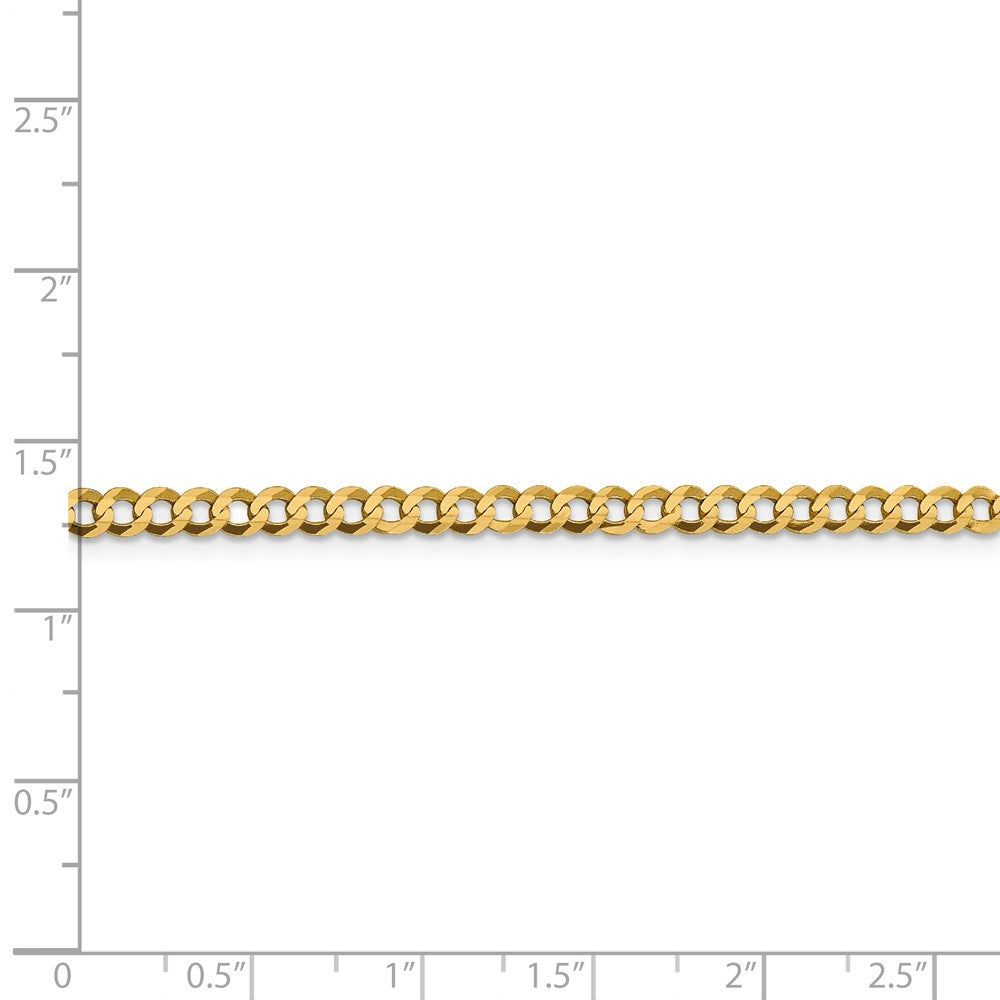 FJC Finejewelers 14 kt Yellow Gold 3.7mm Solid Polished Light Flat Cuban Chain