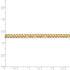 FJC Finejewelers 14 kt Yellow Gold 3.7mm Solid Polished Light Flat Cuban Chain