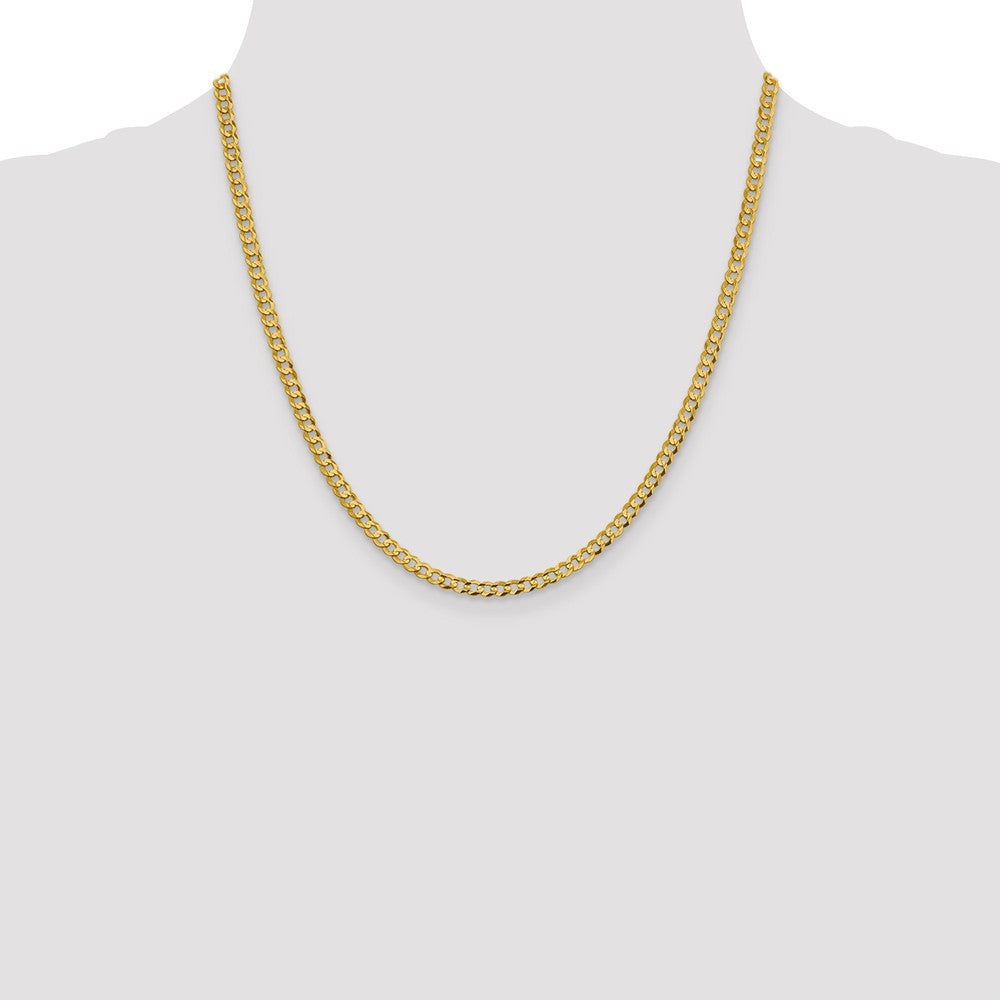 FJC Finejewelers 14 kt Yellow Gold 3.7mm Solid Polished Light Flat Cuban Chain