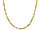 FJC Finejewelers 14 kt Yellow Gold 4.7mm Solid Polished Light Flat Cuban Chain