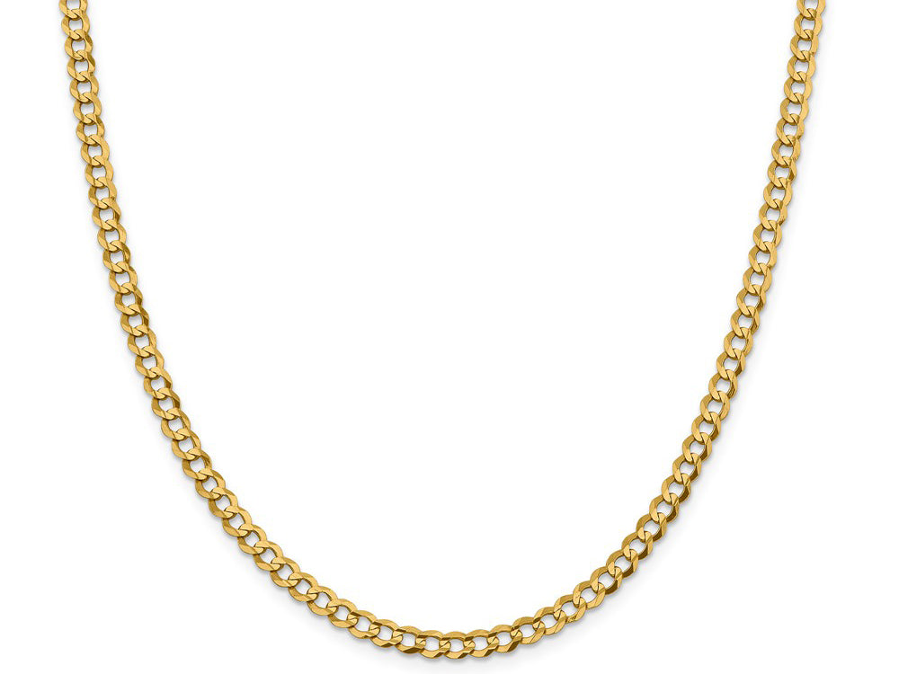 FJC Finejewelers 14 kt Yellow Gold 4.7mm Solid Polished Light Flat Cuban Chain