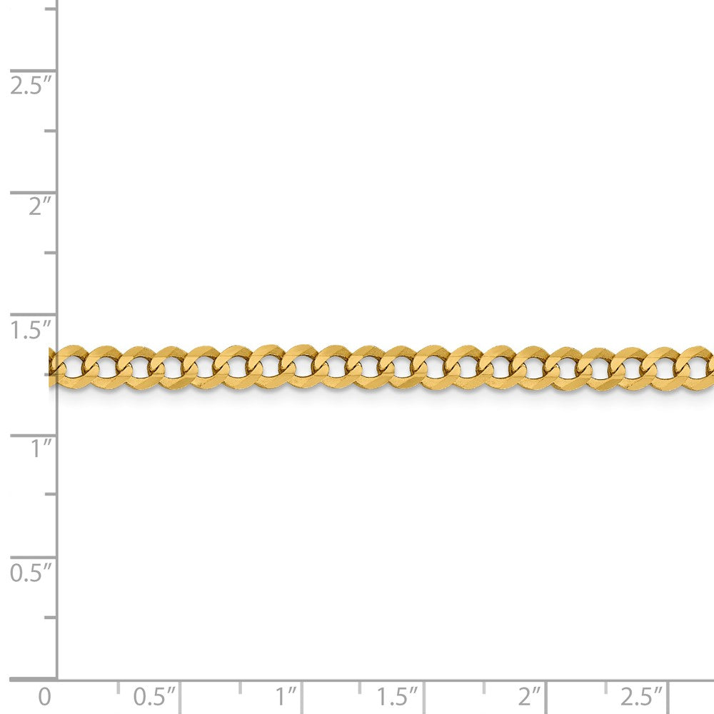 FJC Finejewelers 14 kt Yellow Gold 4.7mm Solid Polished Light Flat Cuban Chain
