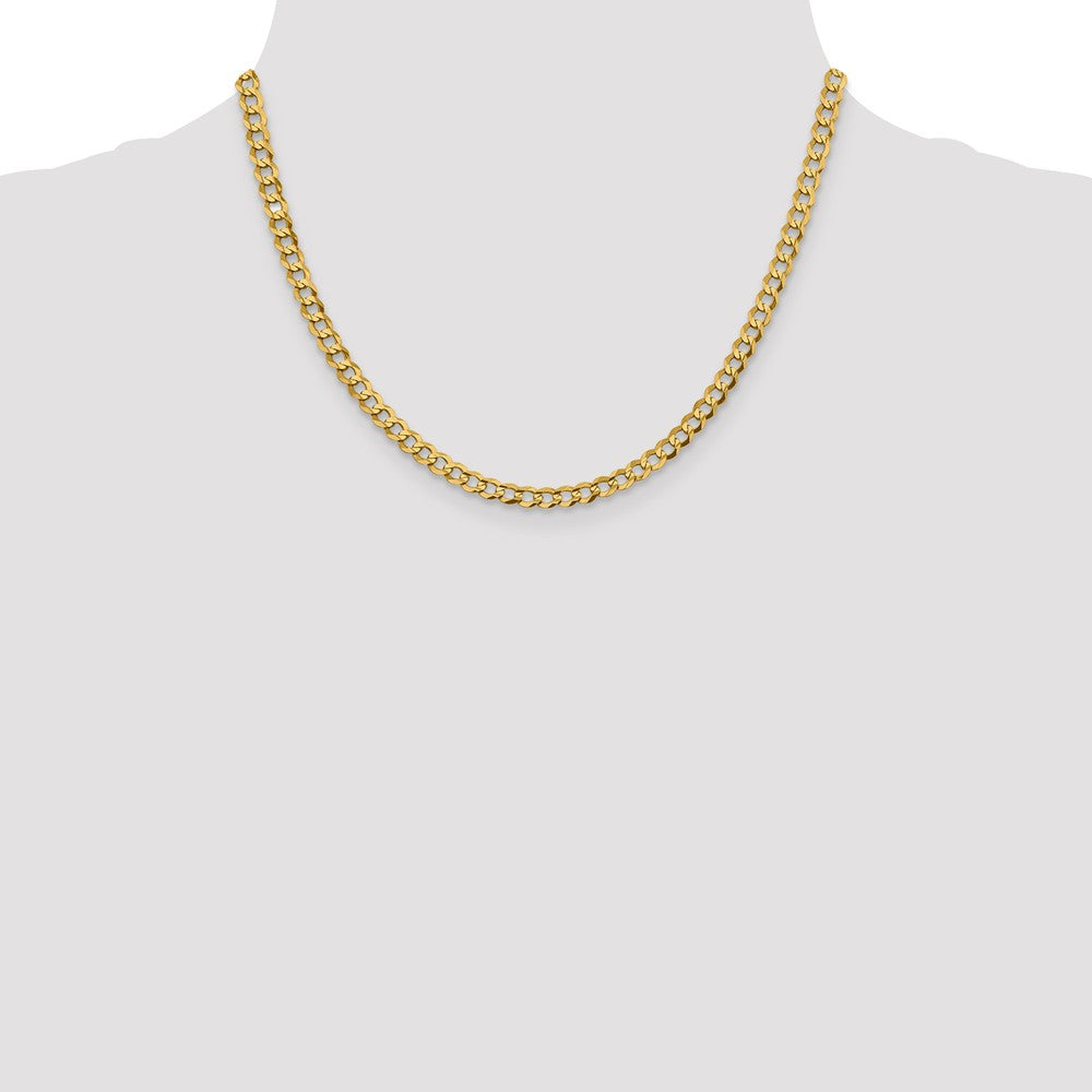 FJC Finejewelers 14 kt Yellow Gold 4.7mm Solid Polished Light Flat Cuban Chain