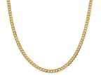 FJC Finejewelers 14 kt Yellow Gold 4.7mm Solid Polished Light Flat Cuban Chain