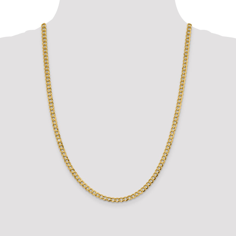 FJC Finejewelers 14 kt Yellow Gold 4.7mm Solid Polished Light Flat Cuban Chain
