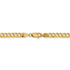 FJC Finejewelers 14 kt Yellow Gold 4.7mm Solid Polished Light Flat Cuban Chain