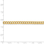 FJC Finejewelers 14 kt Yellow Gold 4.7mm Solid Polished Light Flat Cuban Chain