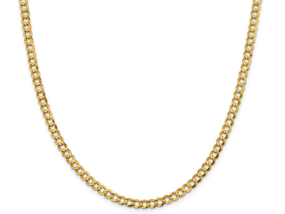 FJC Finejewelers 14 kt Yellow Gold 4.7mm Solid Polished Light Flat Cuban Chain