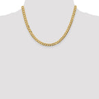 FJC Finejewelers 14 kt Yellow Gold 5.9mm Solid Polished Light Flat Cuban Chain